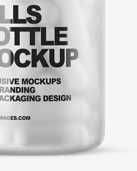 Frosted Pills Bottle Mockup