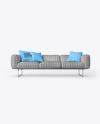 Sofa Cover and Throw Pillows Set Mockup