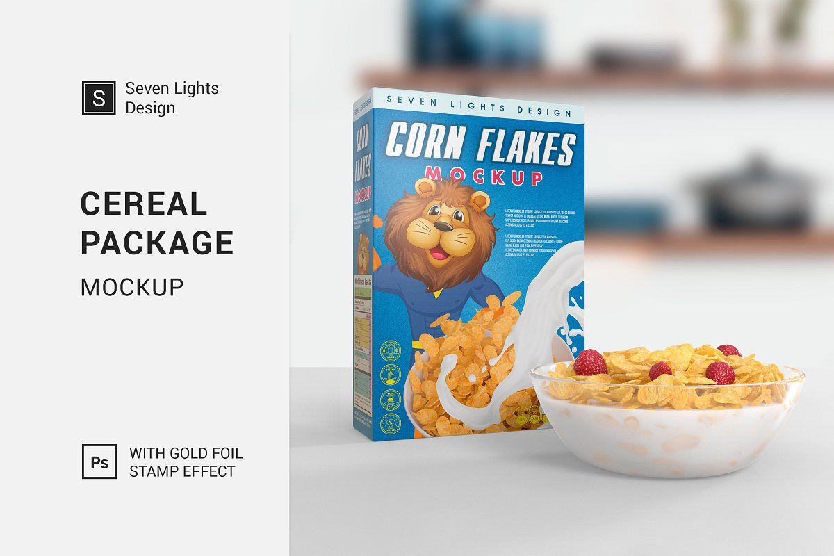 Cereal Package Mockup