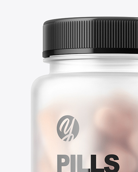 Frosted Pills Bottle Mockup