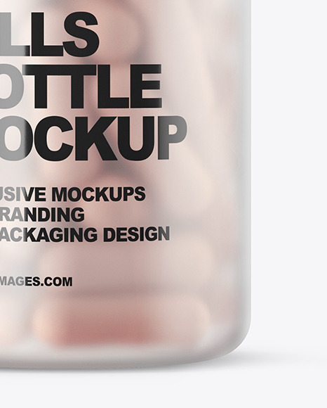 Frosted Pills Bottle Mockup