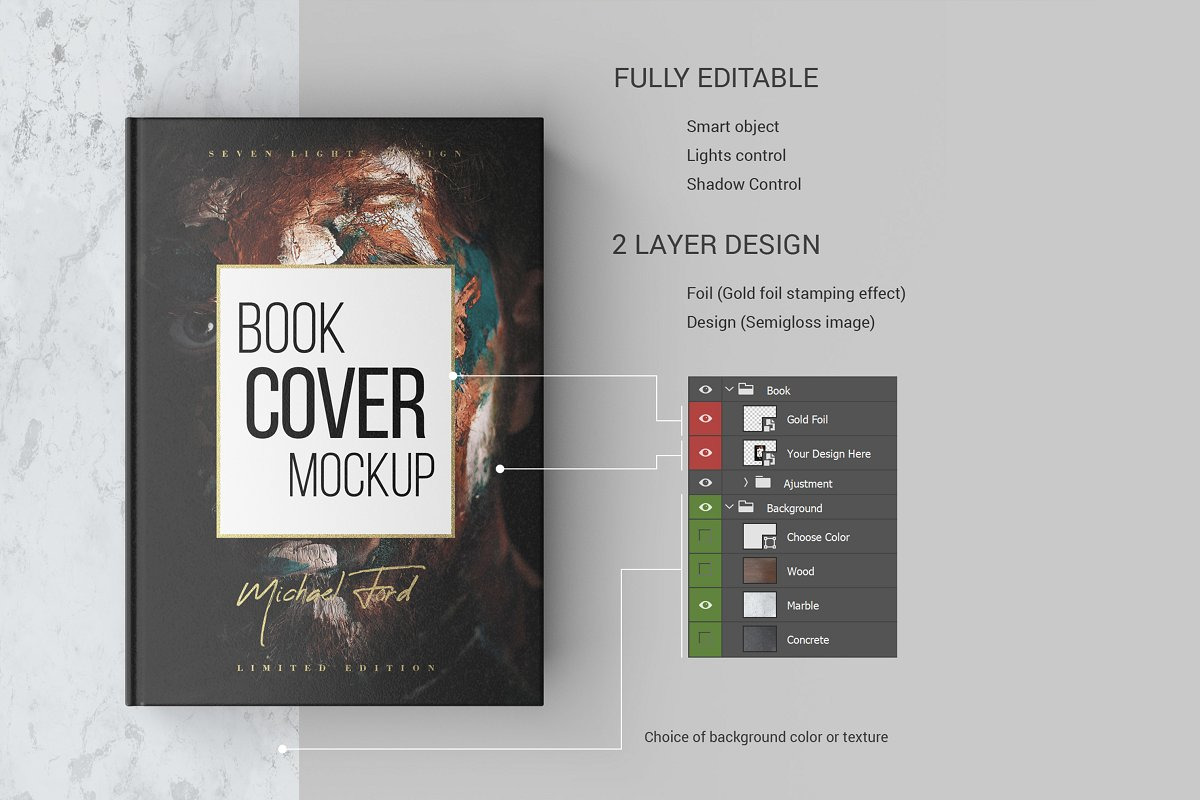 Book Cover Mockup Set