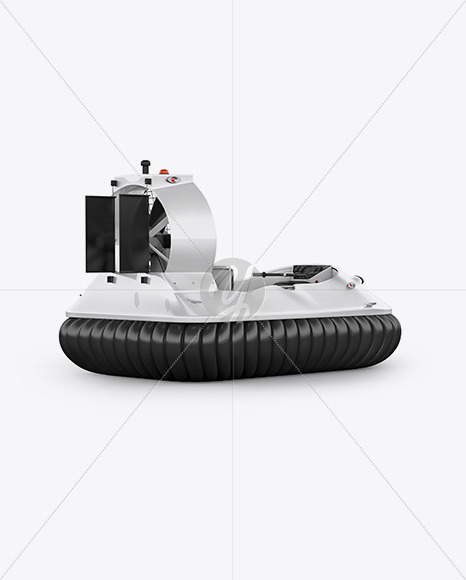 Hovercraft Mockup - Back HalfSide View