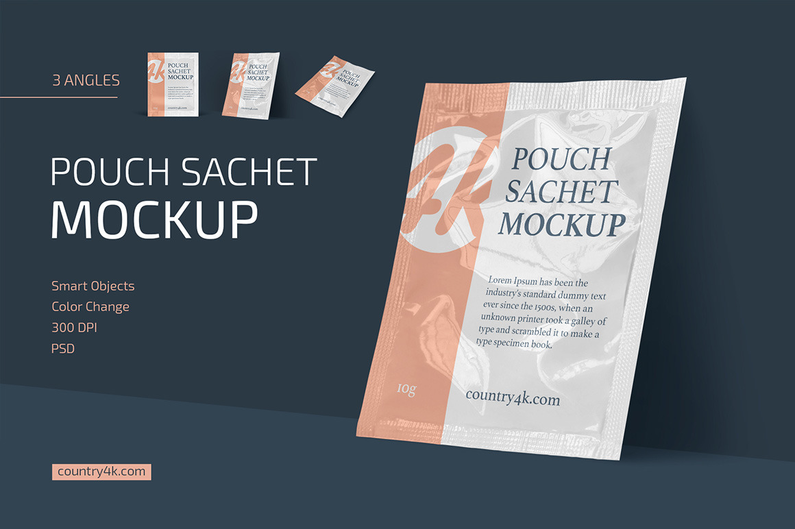 Pouch Sachet Mockup Set Pouch Sachet Mockup Set