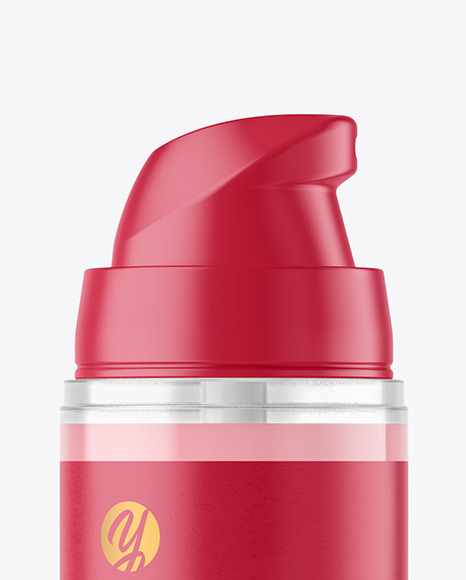 Clear Cosmetic Bottle with Pump Mockup