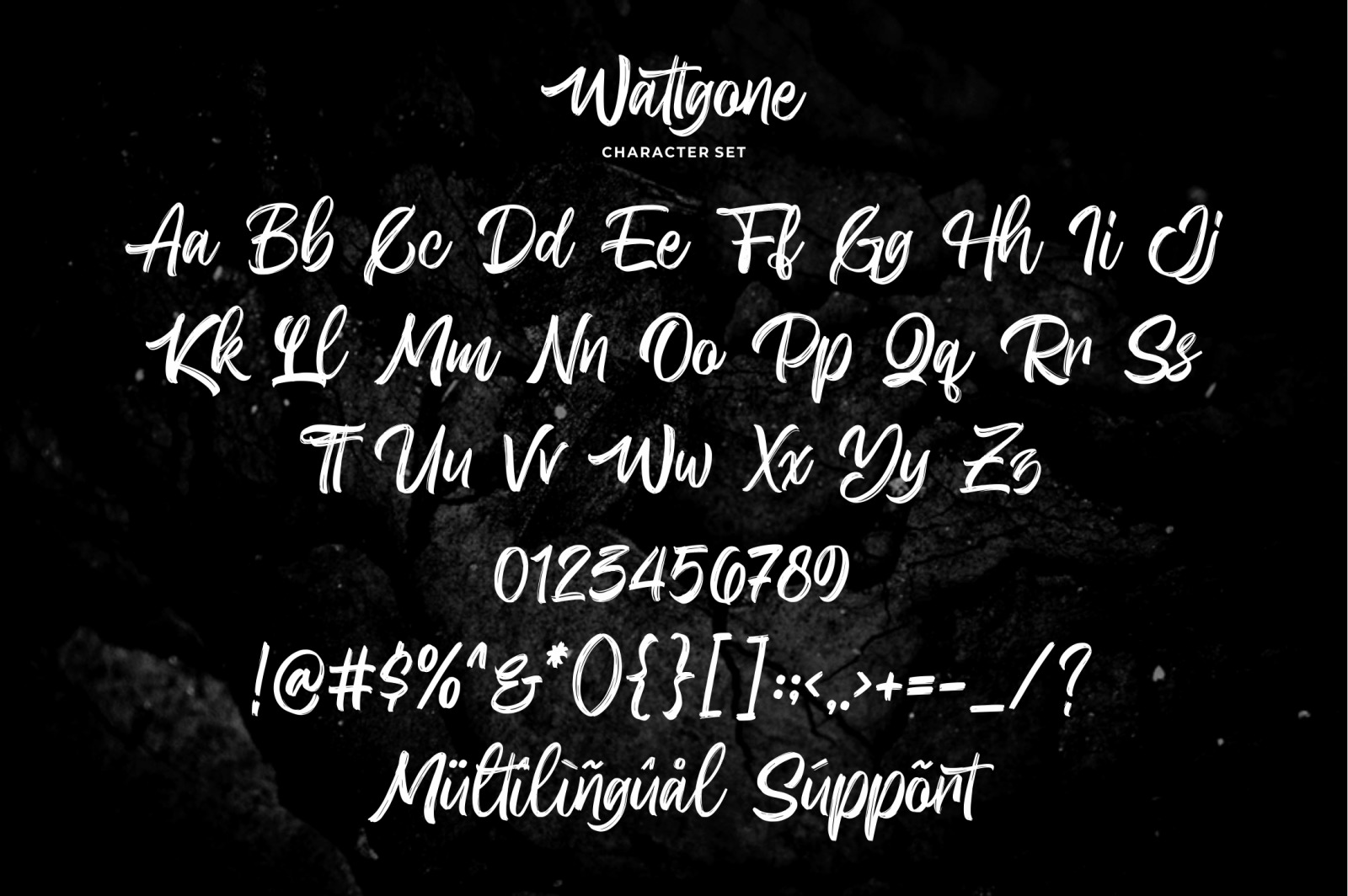 Wattgone - Handbrush Font Wattgone - Handbrush Font