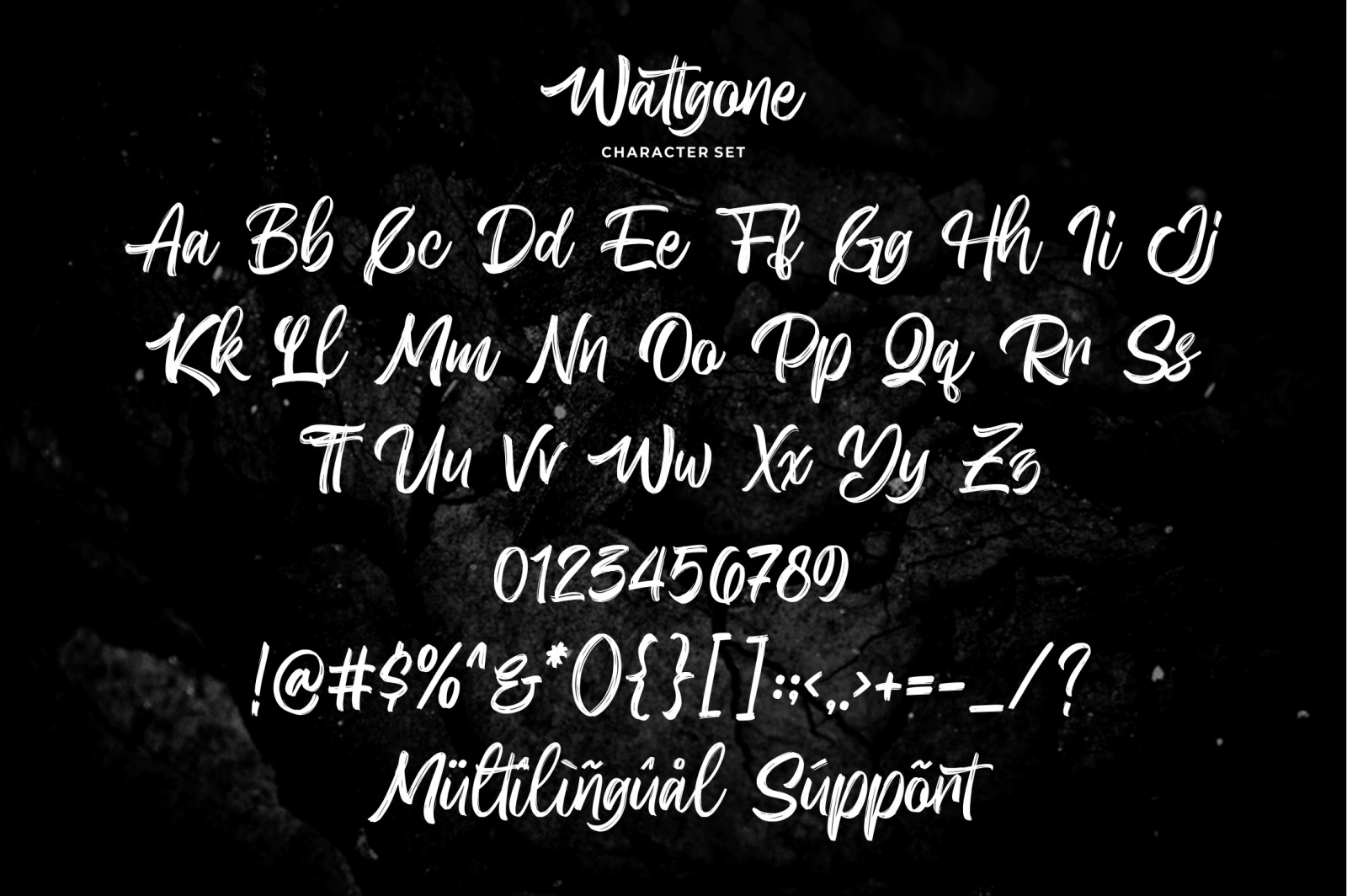 Wattgone - Handbrush Font