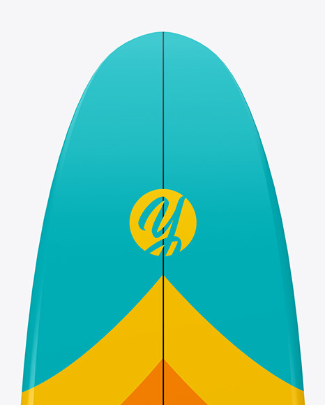 Surfboard Mockup - Back Side View