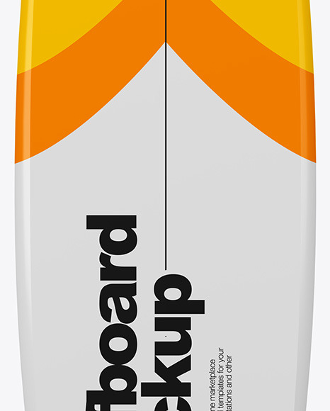 Surfboard Mockup - Back Side View