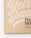 Closed Kraft Pizza Box Mockup