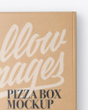 Closed Kraft Pizza Box Mockup