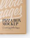 Closed Kraft Pizza Box Mockup