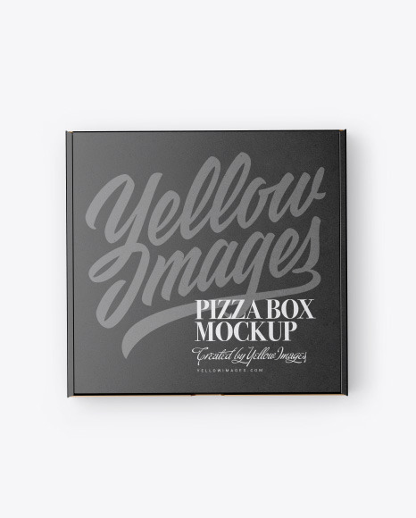 Closed Kraft Pizza Box Mockup