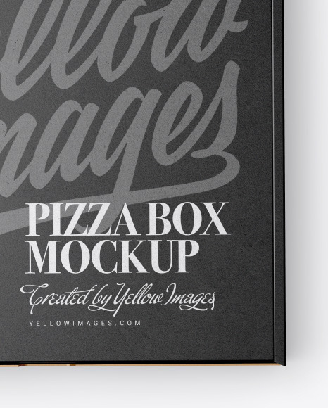 Closed Kraft Pizza Box Mockup