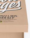 Opened Pizza Kraft Box Mockup - Top View