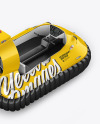 Hovercraft Mockup - Back Halfside View (high angle shot)