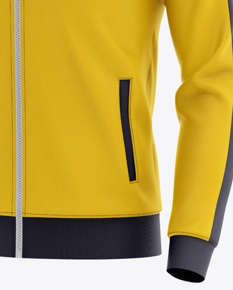 Men’s Long Sleeve Track Jacket Mockup