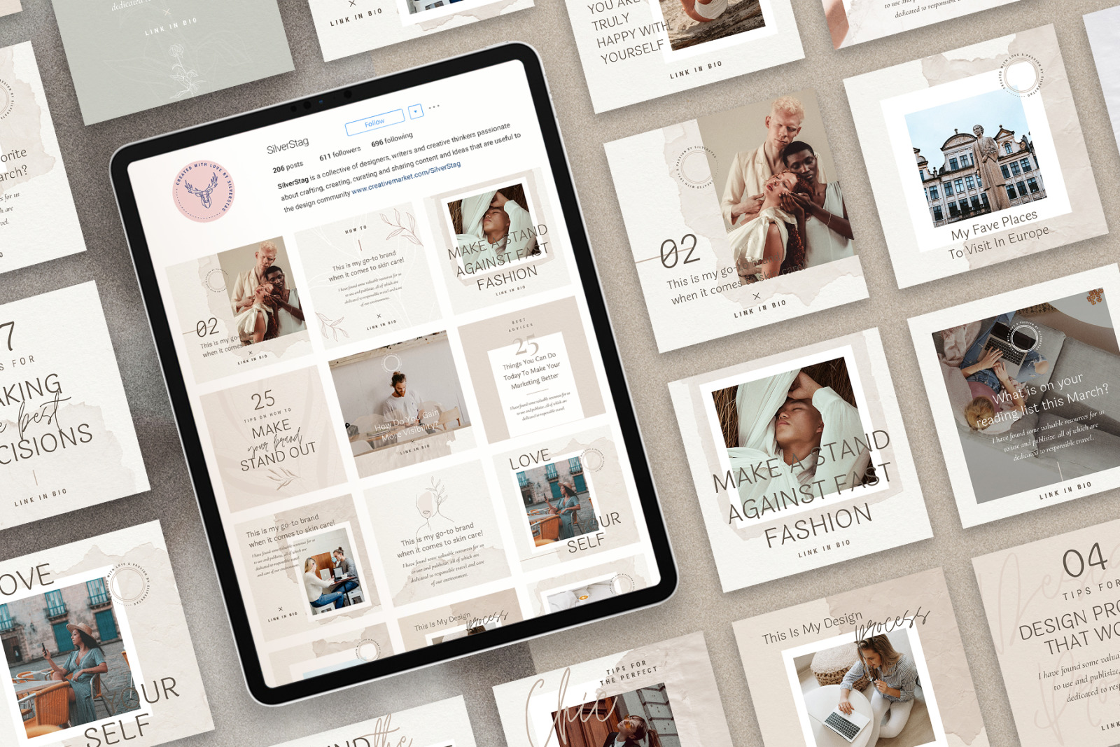 Elodie - 30 Canva Instagram Post Templates