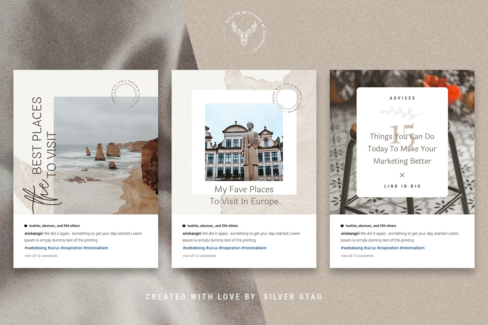 Elodie - 30 Canva Instagram Post Templates