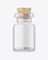 Glass Medical Bottle with Cork Mockup