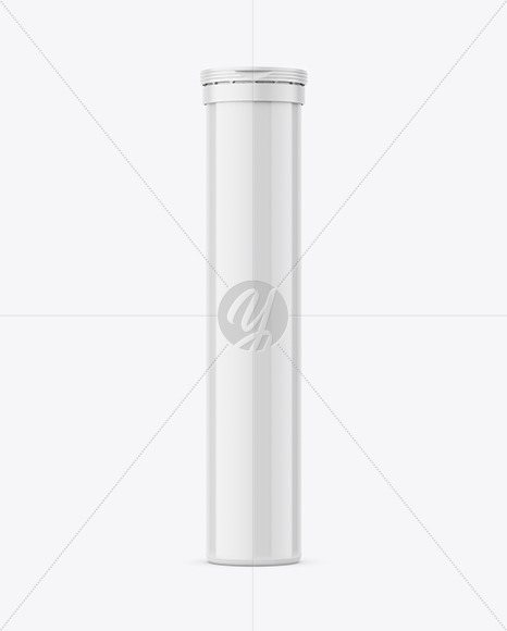 Plastic Effervescent Tablets Tube Mockup