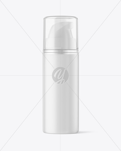 Frosted Cosmetic Bottle with Pump Mockup