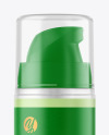 Frosted Cosmetic Bottle with Pump Mockup Frosted Cosmetic Bottle with Pump Mockup