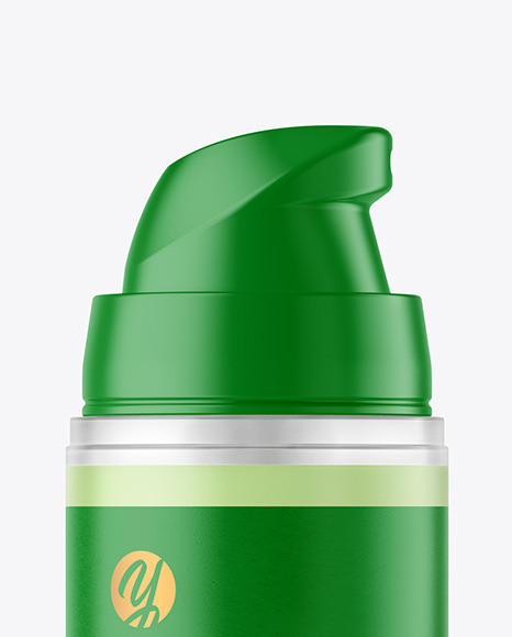 Frosted Cosmetic Bottle with Pump Mockup Frosted Cosmetic Bottle with Pump Mockup