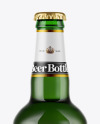 Green Glass Beer Bottle Mockup