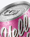 Can with Water Drops Mockup