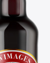 Amber Glass Bottle With Red Ale Mockup