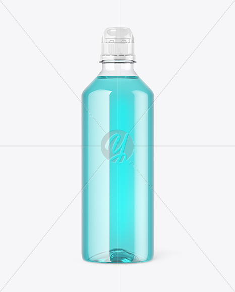 Clear PET Bottle With Soft Drink Mockup