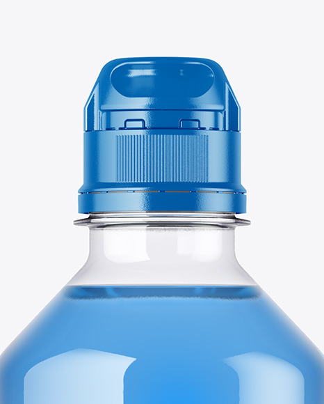 Clear PET Bottle With Soft Drink Mockup