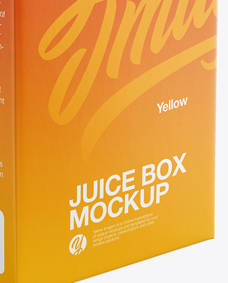 Juice Box Mockup - High-angle shot