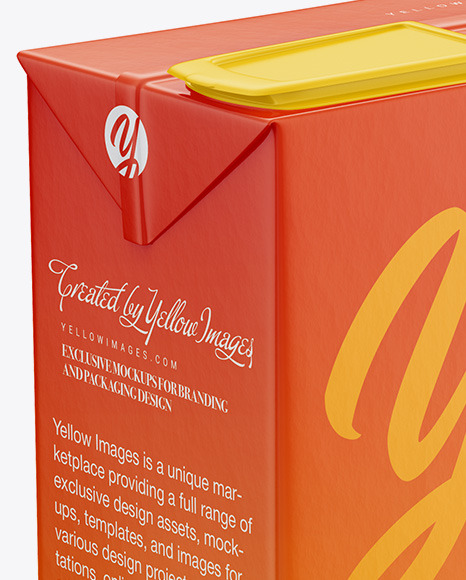 Juice Box Mockup - High-angle shot