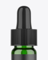 Green Glass Dropper Bottle Mockup