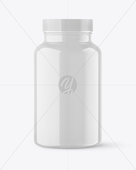 Glossy Plastic Bottle Mockup