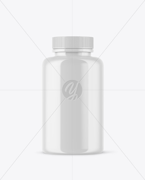 Glossy Plastic Bottle Mockup