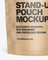 Kraft Paper Stand-up Pouch Mockup