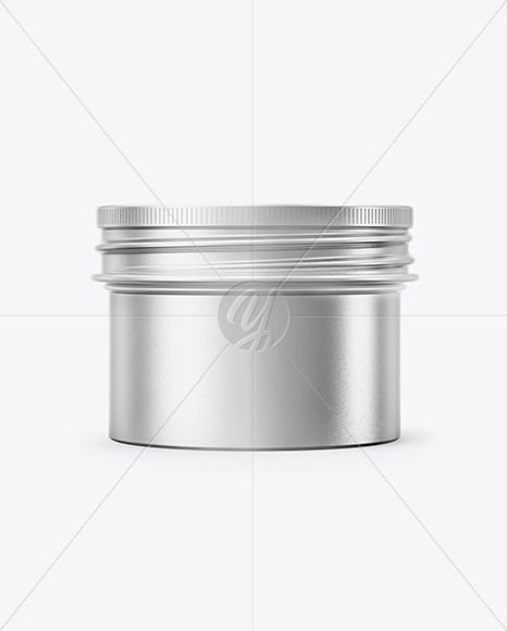 Metalic Cosmetic Tin Can Mockup