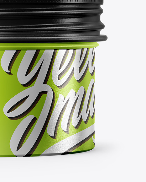 Metalic Cosmetic Tin Can Mockup