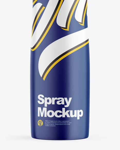 Matte Aerosol Spray Bottle Mockup