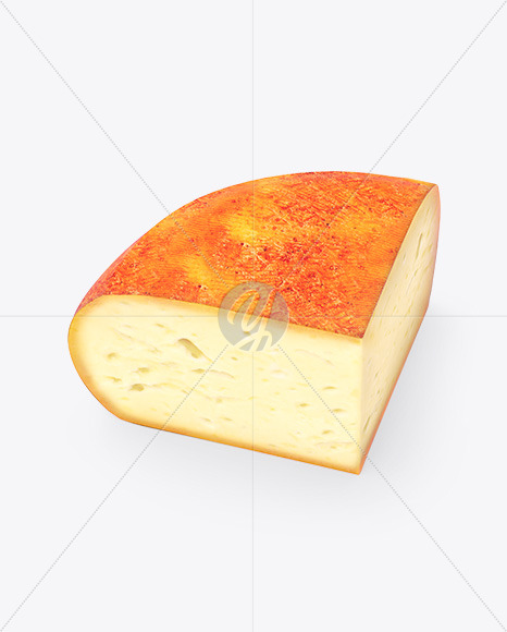 Quarter of Red Cheese Mockup