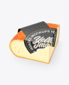 Quarter of Red Cheese Mockup