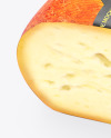 Quarter of Red Cheese Mockup