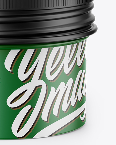 Matte Cosmetic Tin Can Mockup