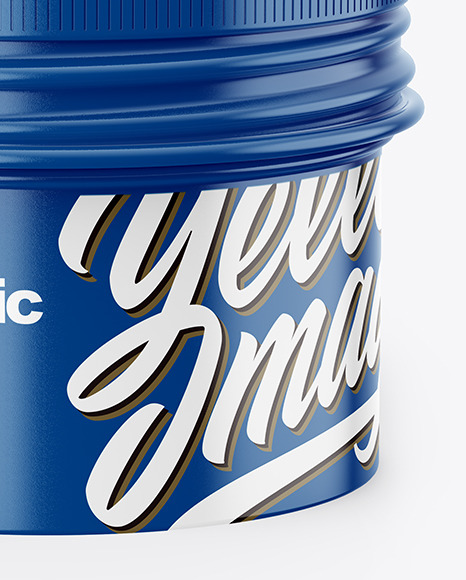 Glossy Cosmetic Tin Can Mockup