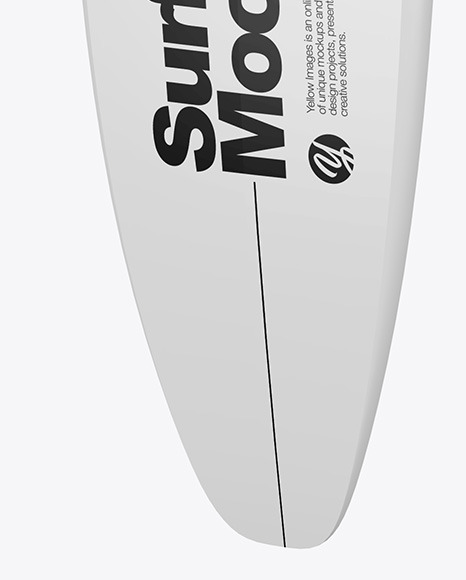 Surfboard Mockup - Back Right Side View