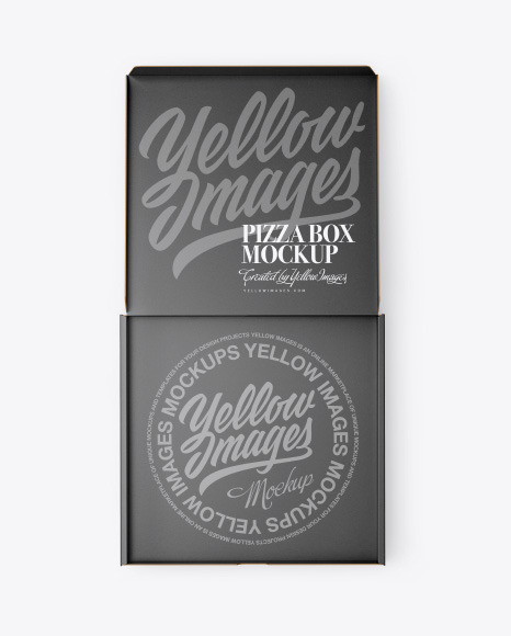 Opened Kraft Pizza Box Mockup