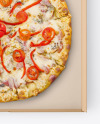 Opened Kraft Pizza Box Mockup